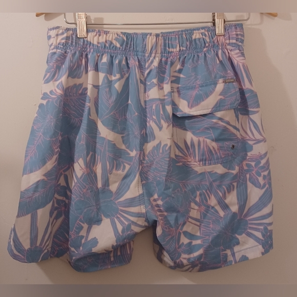 Men's Vintage Summer Swim Trunks Shorts Size Large Blue/Pink Preowned - Picture 5 of 10